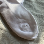 White Crew Socks with Ethnic Pattern Cuff