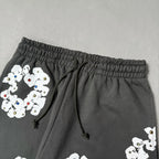 Rhinestone Cotton Wreath Zip Hoodie