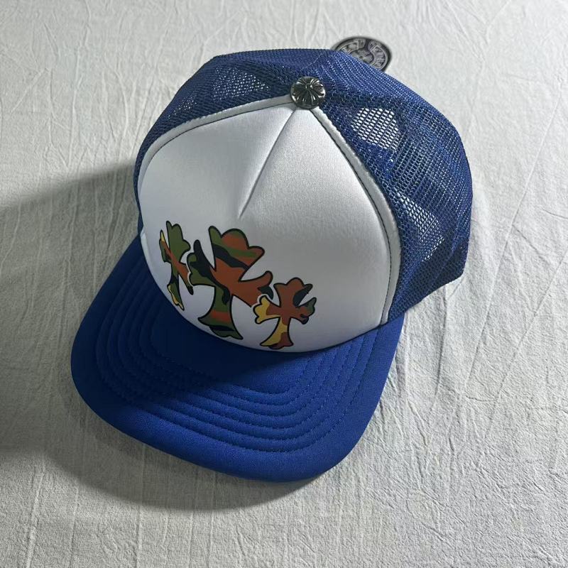 Camouflage Cross Logo Mesh Trucker Cap