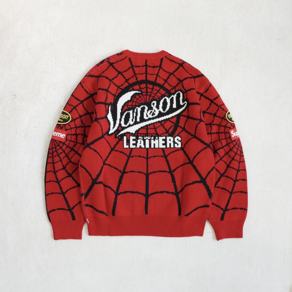 Supreme Vanson Spider Web Crewneck Sweater