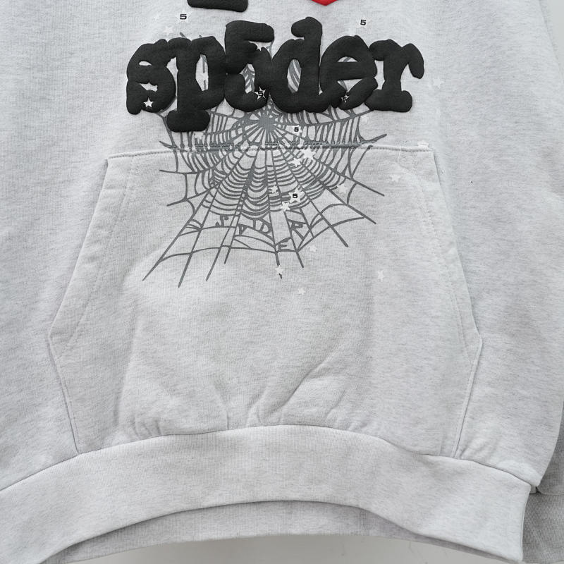 Sp5der Souvenir Hoodie Heather Grey