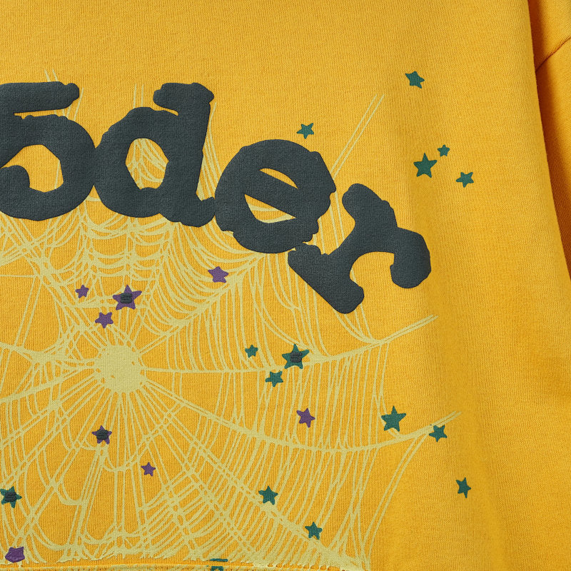 Sp5Der Logo Hoodie Yellow