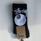 Crew Socks with 8-Ball and Dice Graphics