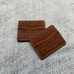 Brick-Embossed Leather Belt - Tan/Cognac