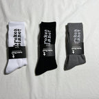 Broken Planet Crew Socks - White/Black/Gray