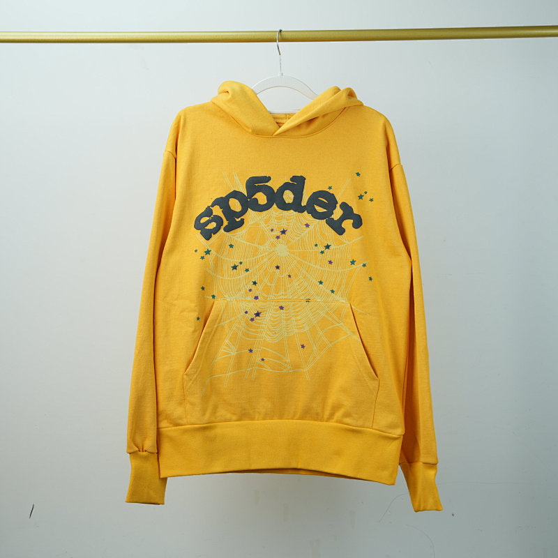 Sp5Der Logo Hoodie Yellow