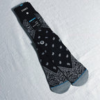 Stance Paisley Crew Socks - Black/White/Gray/Blue