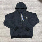 Grey Croc-Print Zip Garment