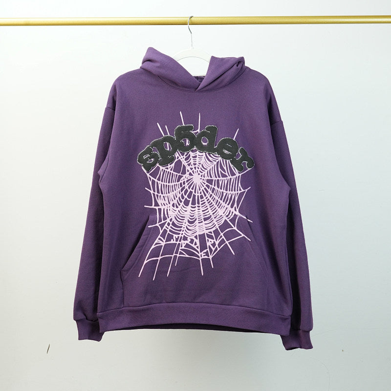 Sp5Der Web Hoodie Purple