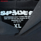 Sp5Der Rhinestone Logo Hoodie Black