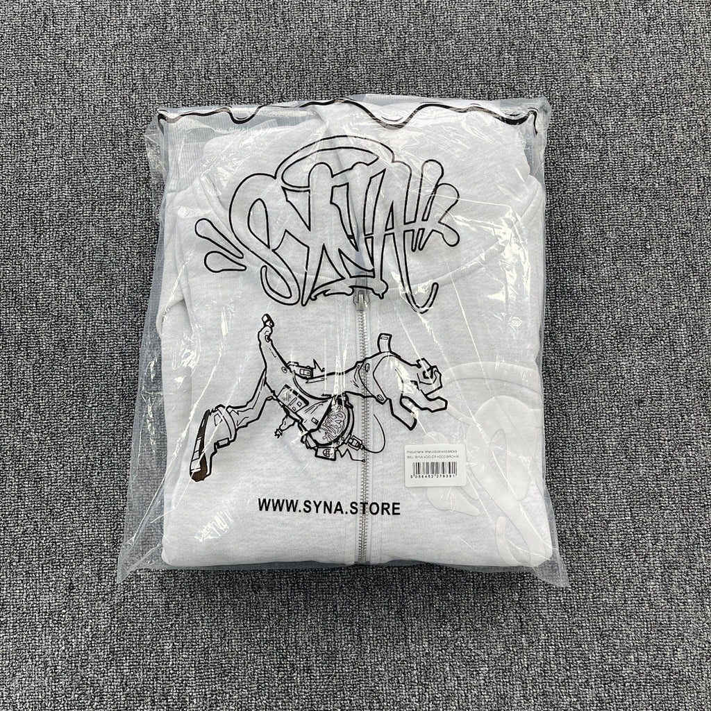 Zip Hoodie White