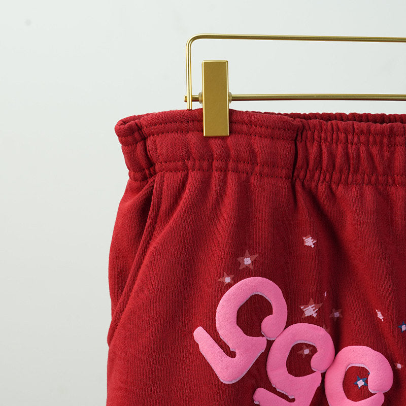 Sp5Der Worldwide Red Angel Number 555 Sweatpants