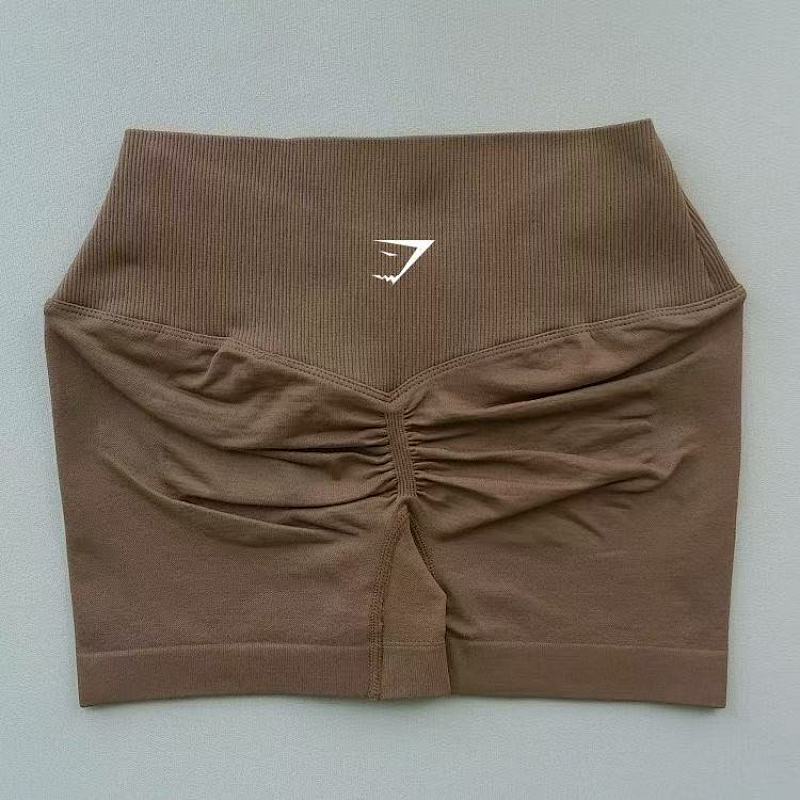 Gymshark Ribbed High-Waist Ruched Biker Shorts