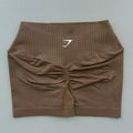 Gymshark Ribbed High-Waist Ruched Biker Shorts