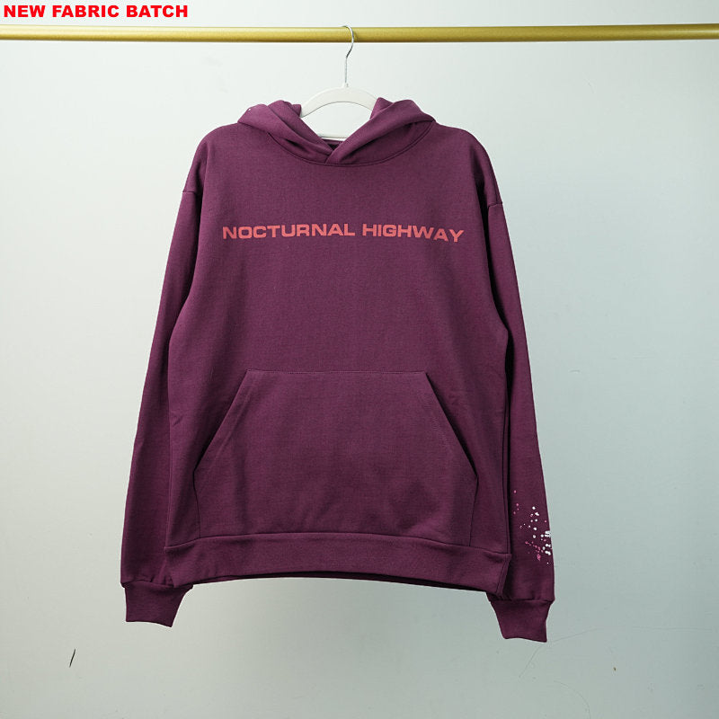 Sp5Der Nocturnal Highway Hoodie Dark Purple