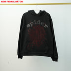Sp5Der Rhinestone Logo Hoodie Black