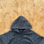 Mertra Monogram Zip Hoodie - Dark Grey
