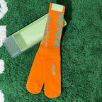 Off-White Knee-High Socks - Orange/Blue
