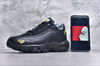 Black and Gold Athletic Sneakers Outdoor Display