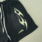 Hellstar Sports Flame Shorts Black