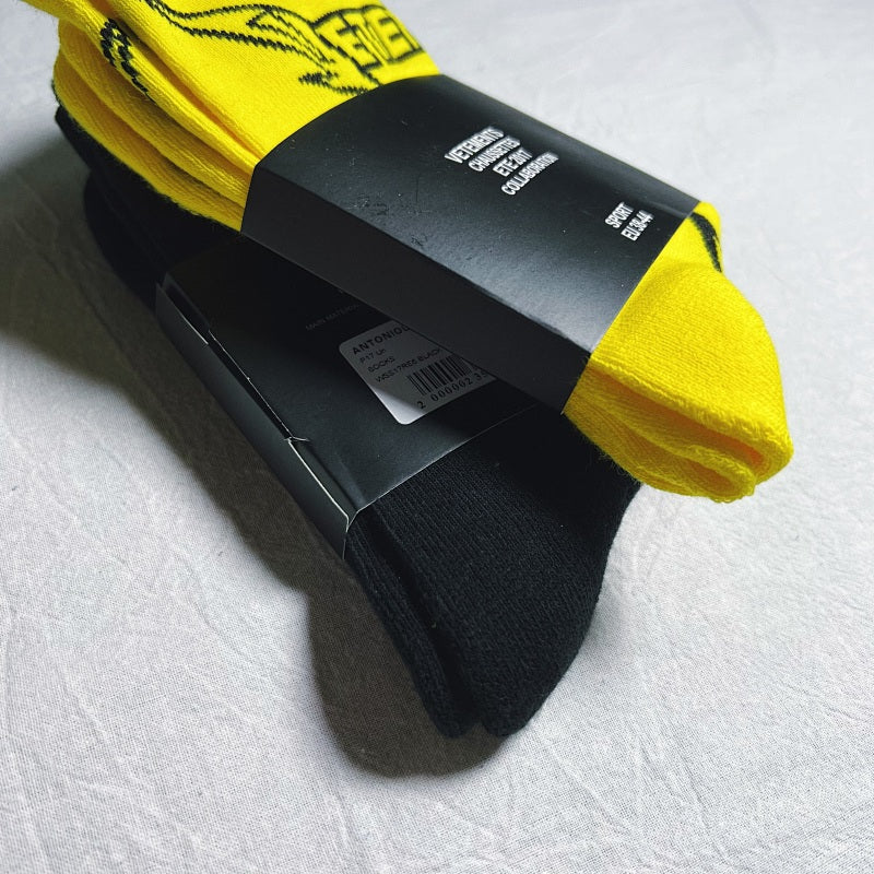 Vetements x Reebok Crew Socks - Black/Red/Yellow