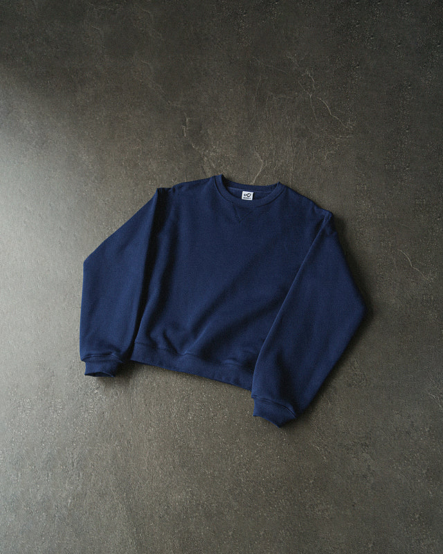 Unknown Brand Plain Crewneck Sweatshirt - Navy Blue