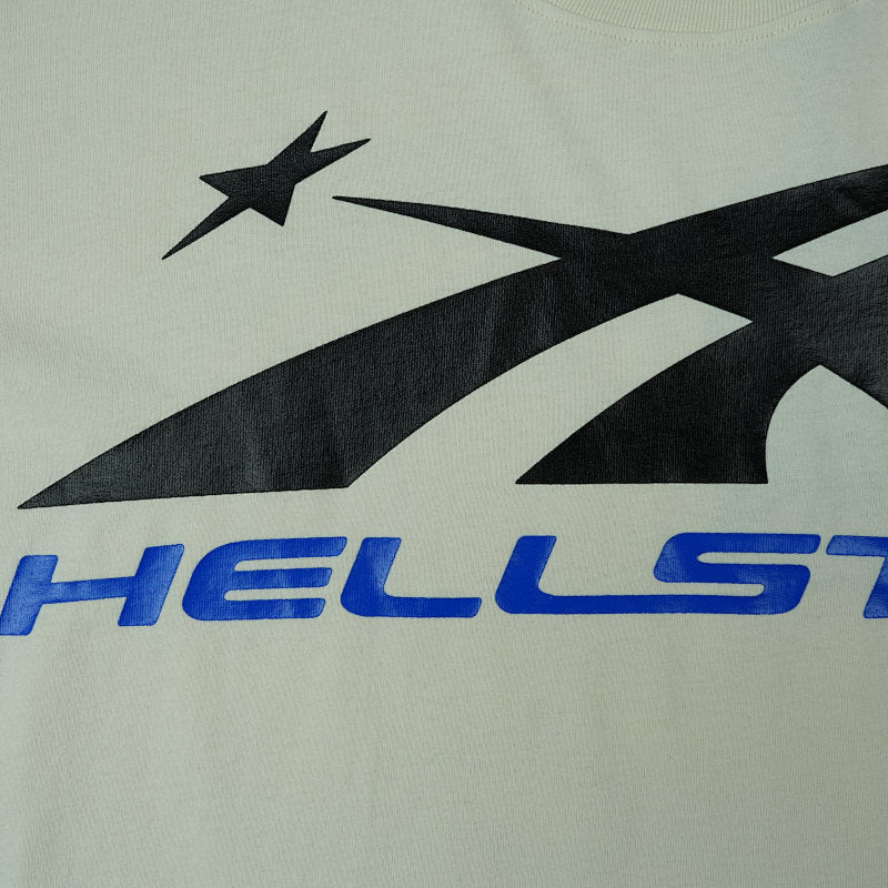 Hellstar Gel Sport Logo T-Shirt White/Blue