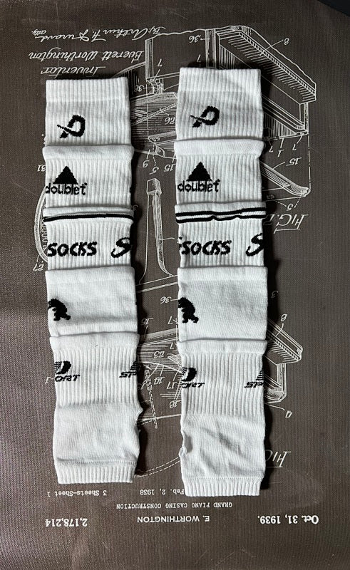 Doublet Crew Socks - Black/White