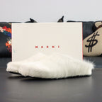 Marni Fussbett Sabot - White Fur