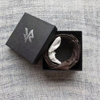Snakeskin-Embossed Belt - Black