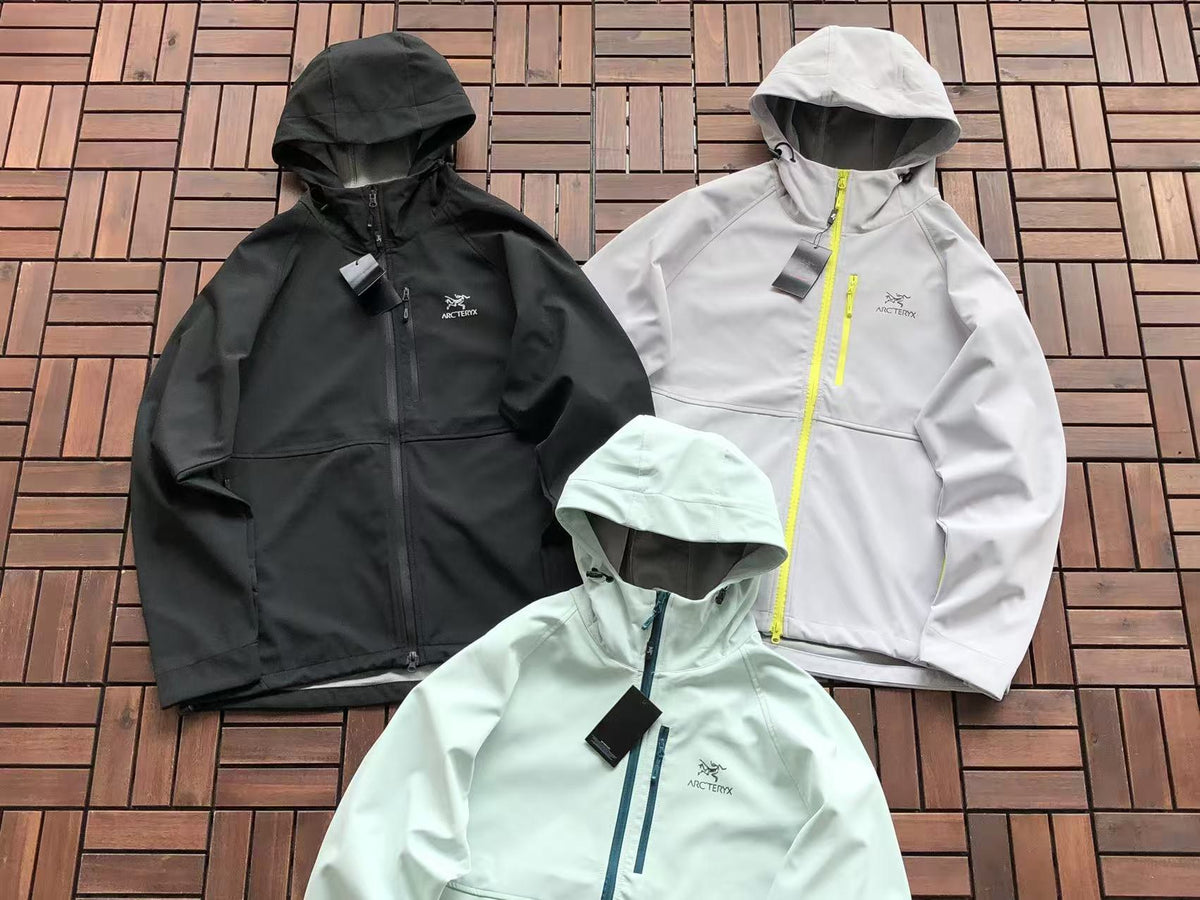 Arc'teryx Black White Mint Hooded Jacket