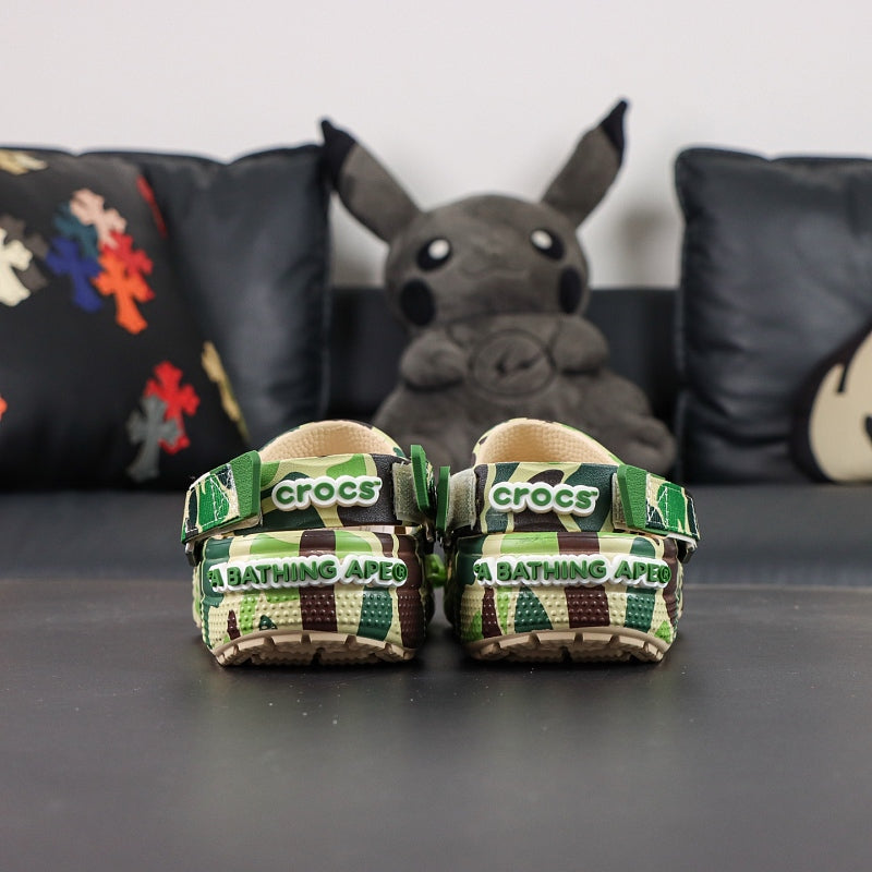 BAPE x Crocs Classic Clog - Green ABC Camo