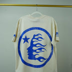 Hellstar Beat Us! T-Shirt White/Blue