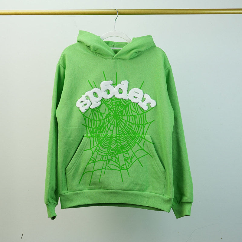 Sp5Der Web Hoodie Slime Green
