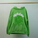 Sp5Der Web Hoodie Slime Green