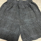 Grey Croc-Print Zip Garment