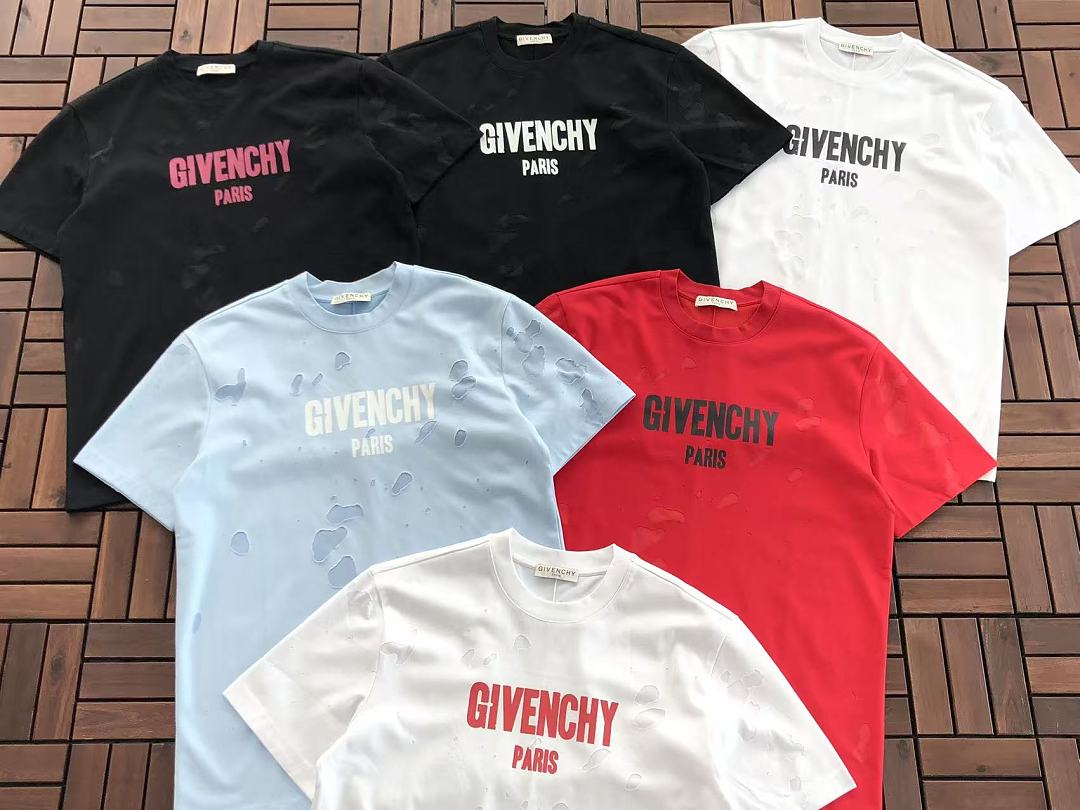 Multi Color Paris Logo Givenchy T-Shirt