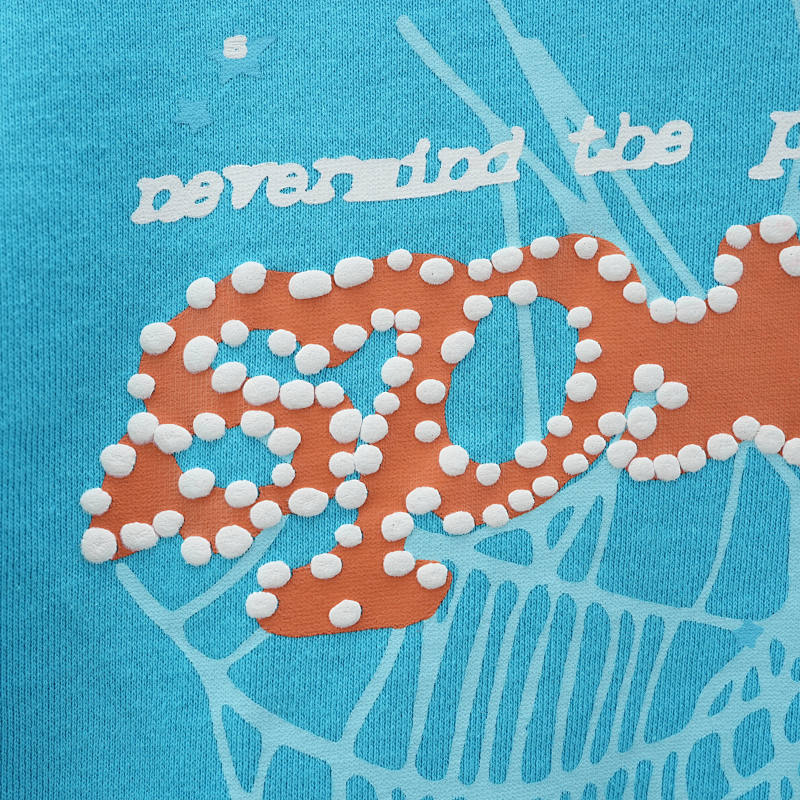 Sp5Der Punk V2 Hoodie Cyan