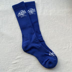 Blue Crew Socks with Graffiti Logo Twin Pack