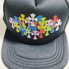 Chrome Hearts Trucker Hats - Black/White/Multicolor