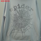 Sp5Der Rhinestone Logo Hoodie White