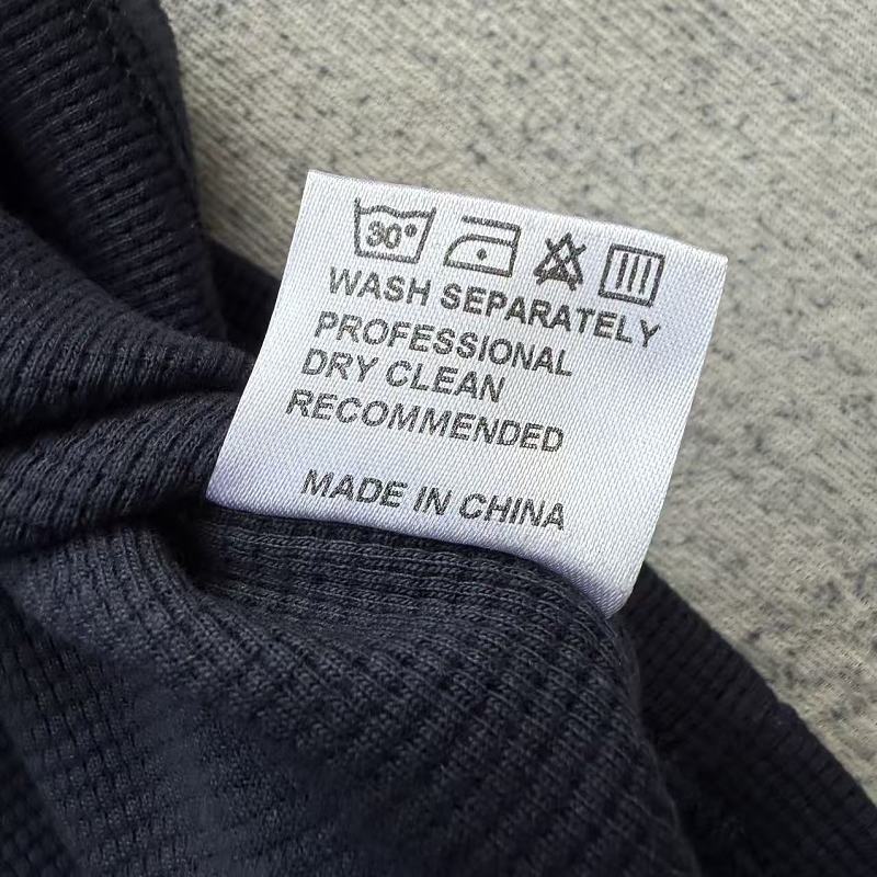 Unknown Brand Waffle-Knit Henley Long-Sleeve Shirt - Off-White/Cream