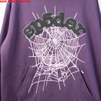 Sp5Der Web Hoodie Purple