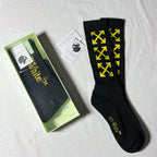 Off-White Arrow Crew Socks - Black/Yellow