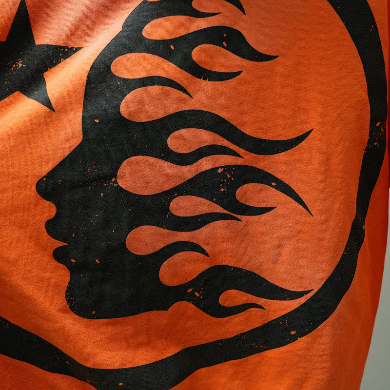 Hellstar Fire Orange Hoodie Orange Dye