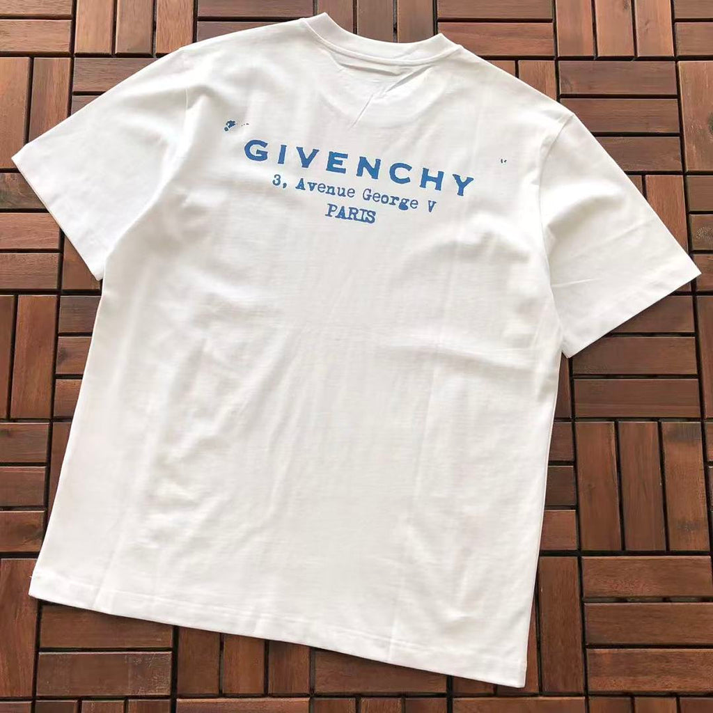 White Paris Logo Givenchy T-Shirt