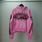 Hellstar Brainwashed With Brain Hoodie Pink