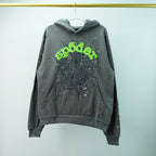 Sp5der Wait Web Hoodie Slate Grey