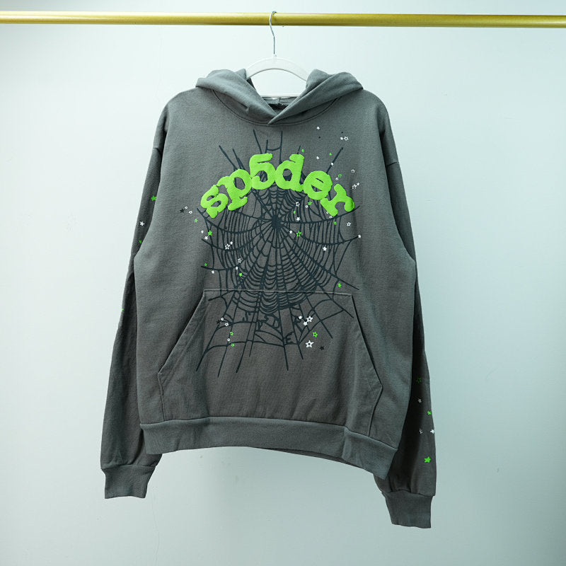 Sp5der Wait Web Hoodie Slate Grey