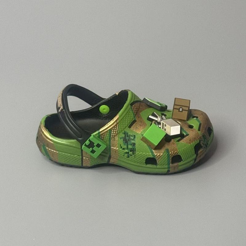 Minecraft Themed Clog Sandals with Character Jibbitz Charms